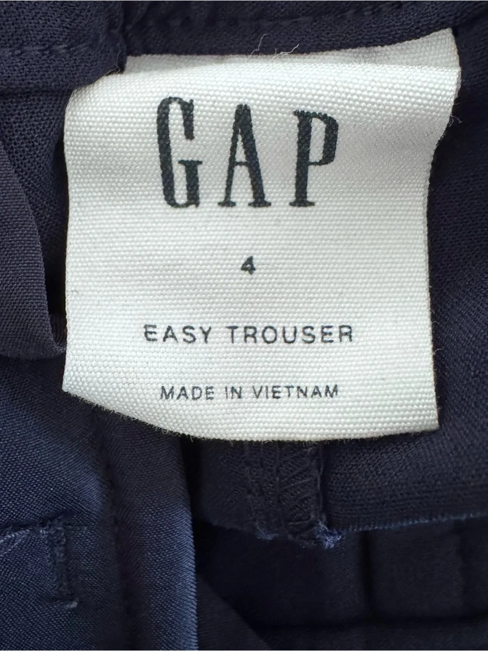 GAP Easy Trouser Women’s Size 4 Navy Wide Leg Pleated Dress Pants Workwear - Picture 7 of 10